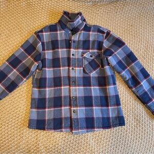 Caliville Sherpa-Lined Flannel Shirt Jacket Large Plaid Cotton Warm Cozy
